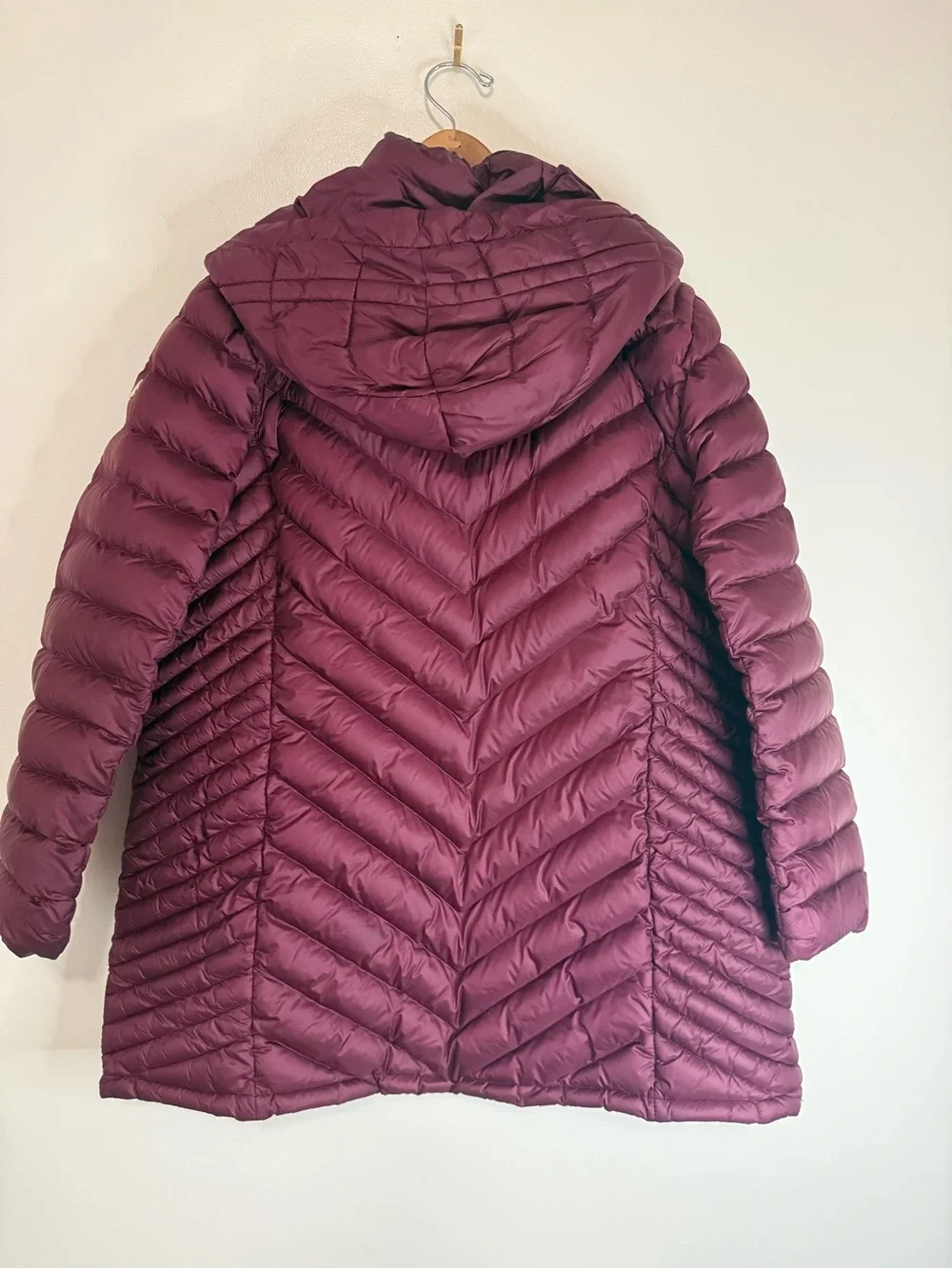 Michael Kors Women's Quilted Packable Puffer Jacket Burgundy size XXLP